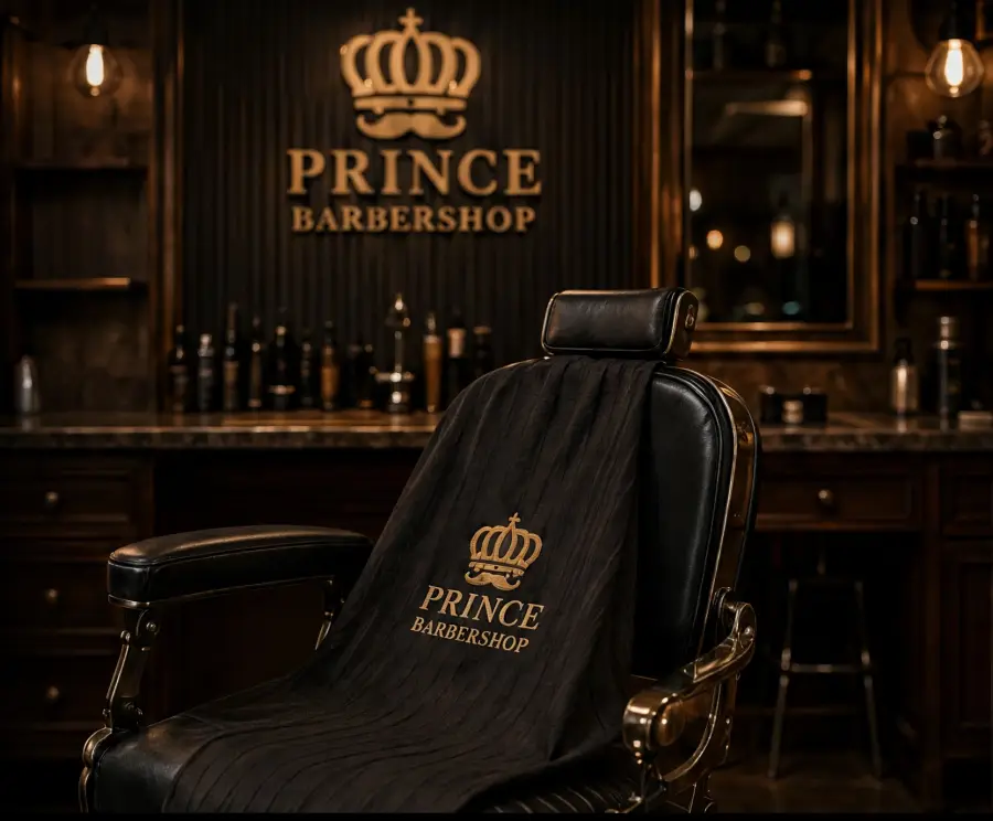 Premium Prince Barbershop chair in the warm interior