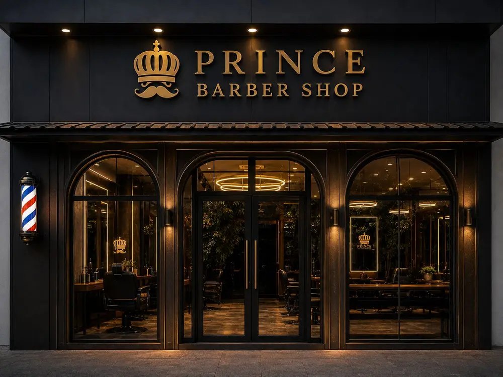 Cempaka Putih - Prince Barbershop storefront